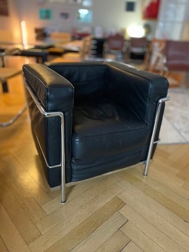Sessel schwarzes leder - 2,