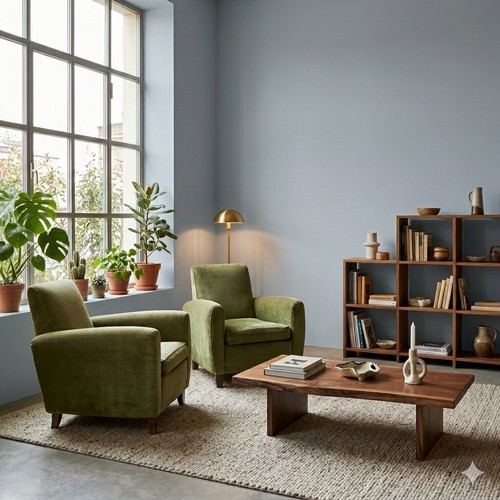 Vintage sessel samt holz - vintage,